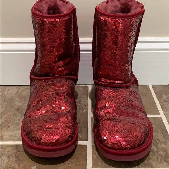red sparkle uggs
